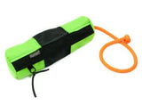 lime green canvas dog dummy with toggle