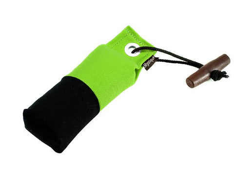 lime/black canvas pocket dog dummy