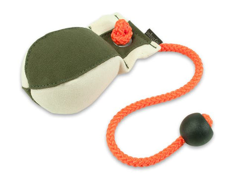 khaki/white Canvas dummy ball for dog training