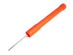 point on orange marking stick