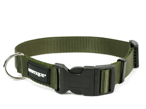 khaki Mystique nylon dog collar