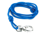 blue braided lanyard