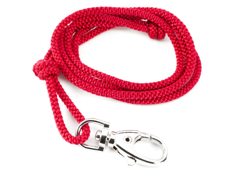 red braided lanyard