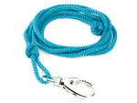 blue braided lanyard