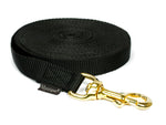 black nylon tracking leash