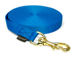 blue nylon tracking leash