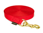 red nylon tracking leash