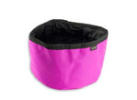pink collapsible travel dog bowl