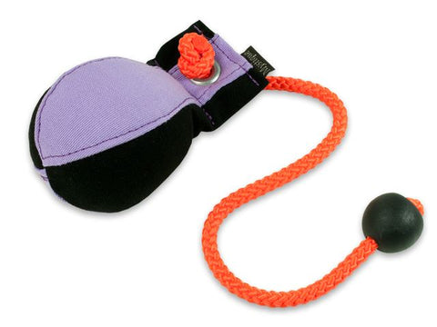 purple/black Canvas dummy ball for dog training
