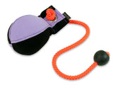 purple/black Canvas dummy ball for dog training