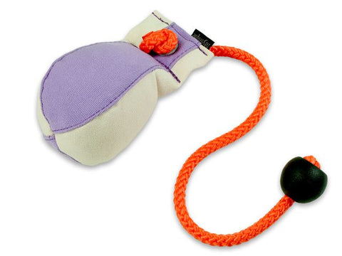 purple/white Canvas dummy ball for dog training