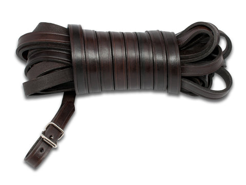 bloodhound flattened leather brown leash