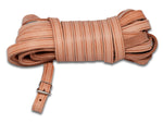 bloodhound flattened leather tan leash