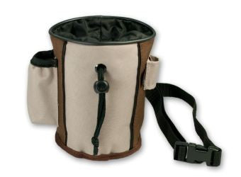 brown/beige treat bag for dog training