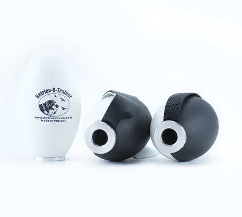 black/white plastic dog dummy