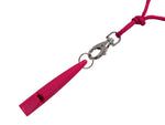 pink acme whistle with lanyard