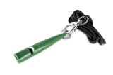 green acme gundog whistle with lanyard
