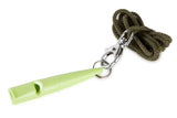 green acme gundog whistle with dark green lanyard