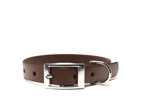 brown Mystique BioThane collar Deluxe