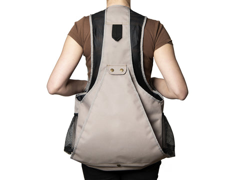 grey gundog dummy vest from behind