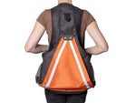 rear of charcoal waxed gundog dummy vest
