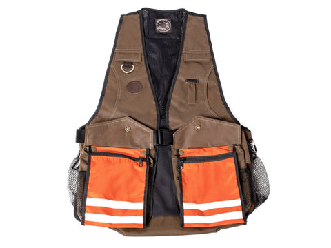 orange pockets on gundog dummy vest