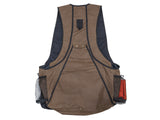Mystique waxed dog dummy vest in brown from back