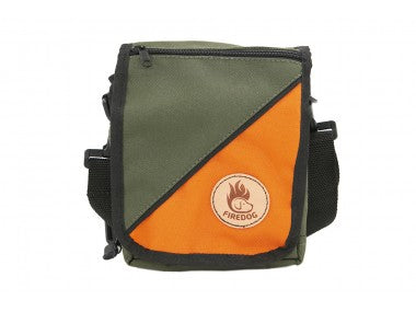 khaki/orange Firedog dog training bag