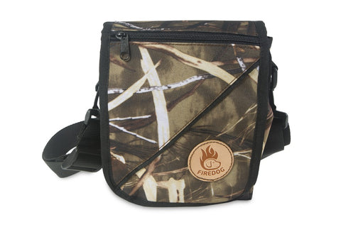 wood print Firedog dog training bag