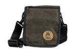 Firedog waxed cotton handbag