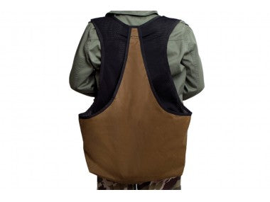 tan Firedog waxed hunter air vest rear view
