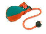 green/orange Canvas dummy ball for dog training
