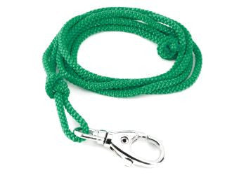 green braided lanyard
