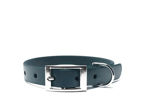 navy Mystique BioThane collar Deluxe