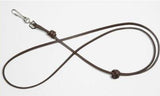 brown leather lanyard