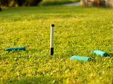 marking stick stuck in ground