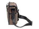 brown mini deluxe waxed game bag sideview