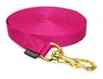 pink nylon tracking leash