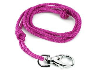 pink braided lanyard