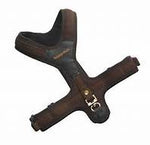brown follow tracking harness for working dogs