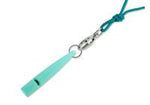 light blue acme gundog whistle with lanyard